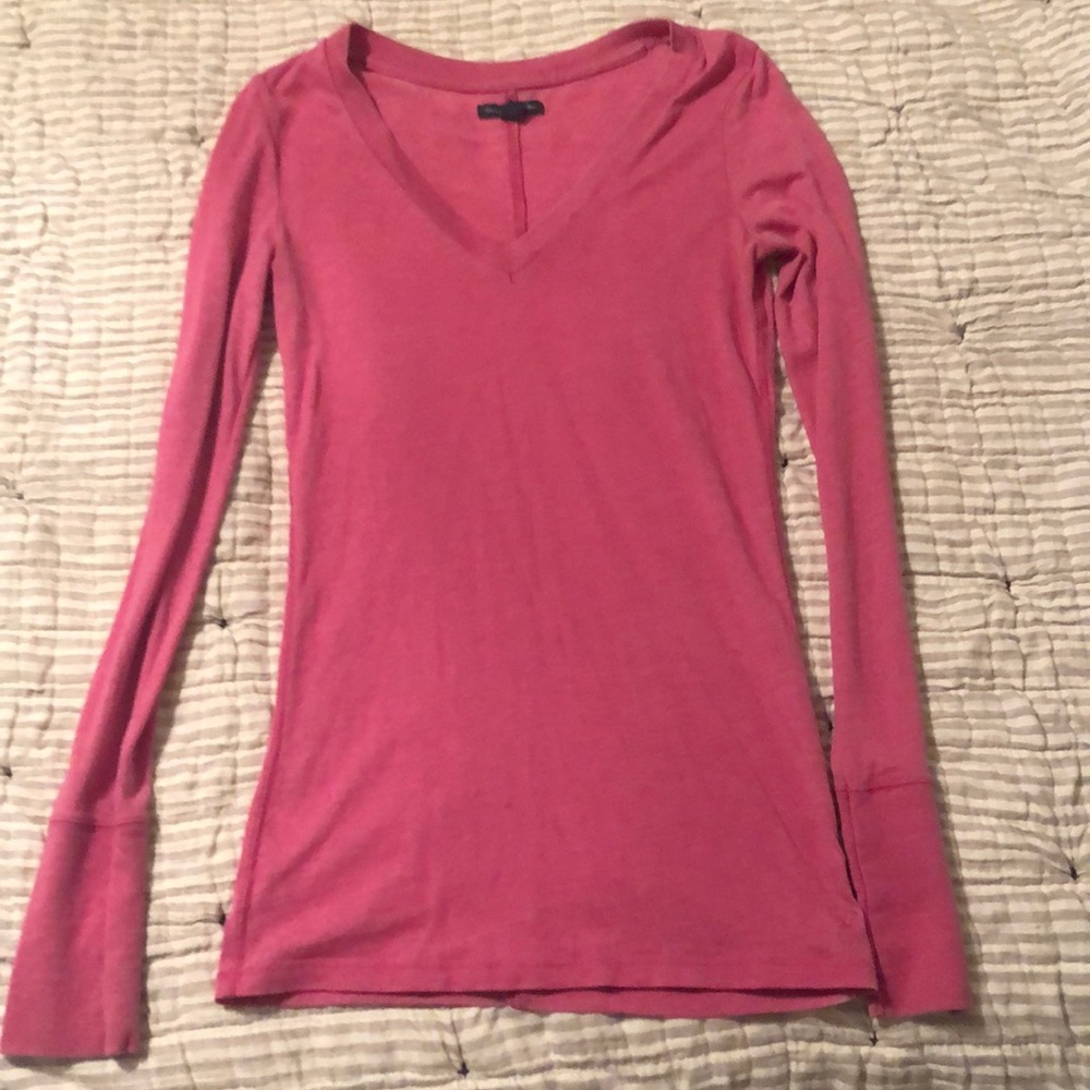 HOT pink long sleeve tee